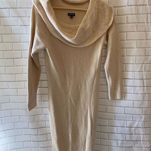 Torrid Cream Knit Cowl Neck Dress Size 1/1… - Picture 1 of 3